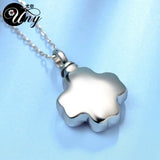 Clover Stone Pet Urn Ashes Necklace Pendant Urn