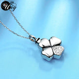 Clover Stone Pet Urn Ashes Necklace Pendant Urn