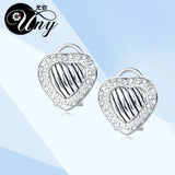 French Clip Heart Earrings Inspired by David