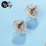 French Clip Heart Earrings Inspired by David