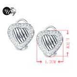 French Clip Heart Earrings Inspired by David