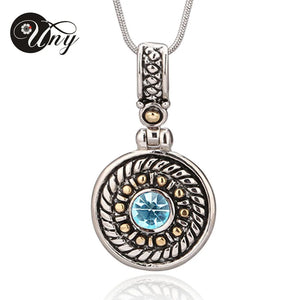 Women's Crystal Round Pendant Necklace