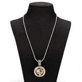 Crystal Round Necklace Pendant Women Antique Necklaces Pendants Charms