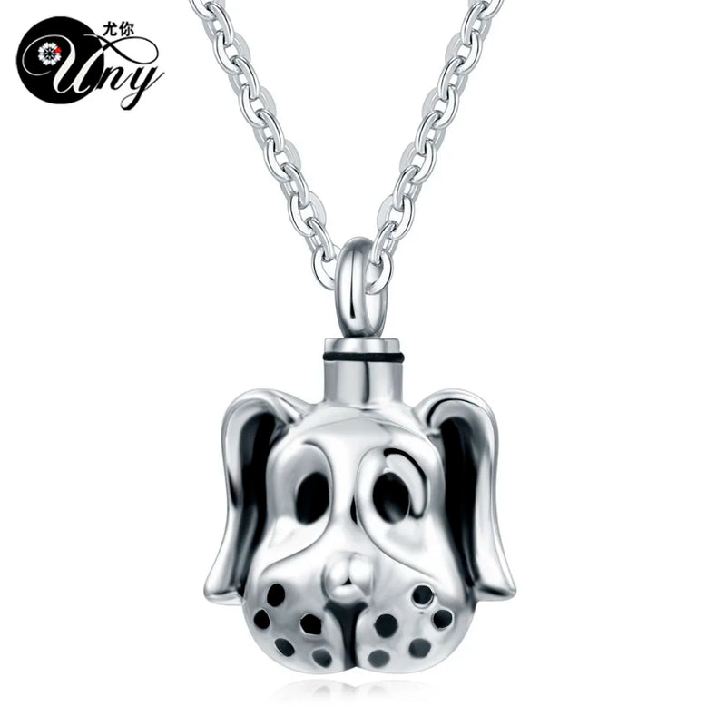 Stainless Steel Dog Pet Urn Ashes Pendant Perfume bottle Memorial Ash Keepsake