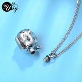 Stainless Steel Dog Pet Urn Ashes Pendant Perfume bottle Memorial Ash Keepsake