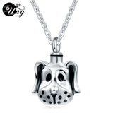 Stainless Steel Dog Pet Urn Ashes Pendant Perfume bottle Memorial Ash Keepsake