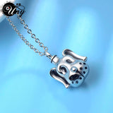 Stainless Steel Dog Pet Urn Ashes Pendant Perfume bottle Memorial Ash Keepsake
