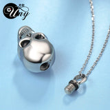Skull Pet Urn Ashes Pendant Perfume Bottle Memorial Ash Keepsake