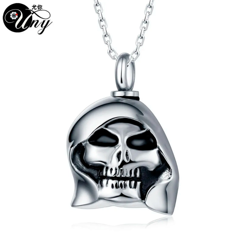 Skull Pet Urn Ashes Pendant Perfume Bottle Necklace