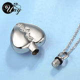 Broken Heart Pet Urn Ash Necklace Pendant