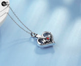 Heart Cremation Jewelry Urn Necklace Pet Memorial Pendant Keepsake