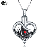Heart Cremation Jewelry Urn Necklace Pet Memorial Pendant Keepsake