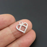 Stainless Steel Love Heart Charm Pendants DIY Jewelry Findings