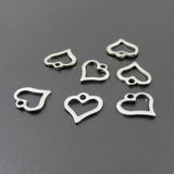 Stainless Steel Heart Charms for DIY Necklace & Bracelet