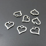 Stainless Steel Heart Charms for DIY Necklace & Bracelet