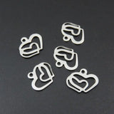 UOK034 Stainless Steel Love Heart Charms Pendant for DIY Necklace & Bracelet