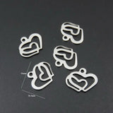 UOK034 Stainless Steel Love Heart Charms Pendant for DIY Necklace & Bracelet