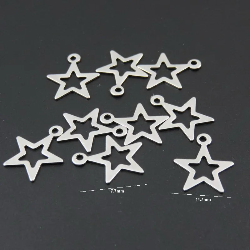 UOK036 Stainless Steel Five-point Star Charms Pendant