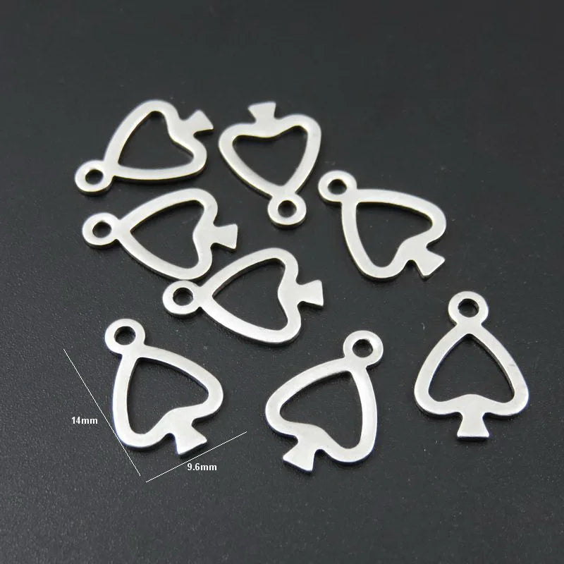 UOK038 Stainless Steel Peach Heart Charms Pendant for DIY Necklace