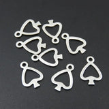 UOK038 Stainless Steel Peach Heart Charms Pendant for DIY Necklace