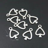 UOK038 Stainless Steel Peach Heart Charms Pendant for DIY Necklace