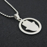 UOK294 Stainless Steel Hand Necklace Pendant Men Women Gift Jewelry