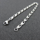 Stainless Steel Link Chain Bracelet for Women Girl's Party Gift
