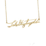 Engraved Necklace Personalized Name Vertical Pendant Steel for Christmas