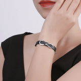 Engraved Infinity Name Pendant Bracelets for Men Women