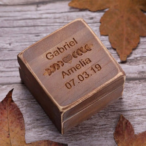Wooden Mystery Ring Holder Gift Box for Dad