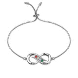 Infinity 4 Names Mother's Bracelet Birthstones in Rose Jewelry Sterling Silver