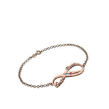 Personalized 925 Silver Infinity Bracelet Name Birthstone Jewelry