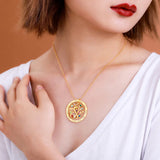 Family Tree of Life Pendant Name Birthstone Necklace