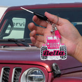 Personalized Jeep Car Dog Keyring Off Road Vehicle Keychain