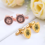 Custom Man Family Crest Cufflinks Wedding Guest Gift