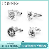 Custom Man Family Crest Cufflinks Wedding Guest Gift