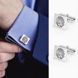 Custom Man Family Crest Cufflinks Wedding Guest Gift