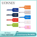 Custom Monogram Leather Luggage Tag for Summer Travel