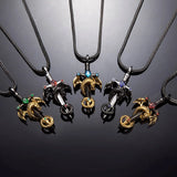 Retro Sword Dragon Pendant Man Necklace Vintage Pterodactyl Choker Chain Gift