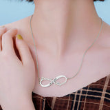 Personalized Name Couple Necklace Date Engraving Charms Infinity Pendants