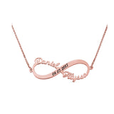 Personalized Name Couple Necklace Date Engraving Charms Infinity Pendants