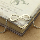 Personalized Infinity Name Engraved Bracelets on Hand
