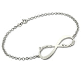 Personalized Infinity Name Engraved Bracelets on Hand