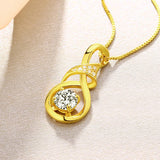 Infinity Pendant Birthstone 925 Silver Necklace for Wife