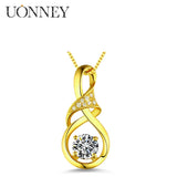 Infinity Pendant Birthstone 925 Silver Necklace for Wife