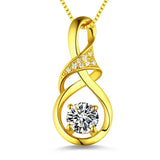 Infinity Pendant Birthstone 925 Silver Necklace for Wife