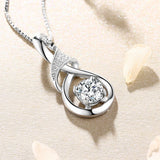 Infinity Pendant Birthstone 925 Silver Necklace for Wife