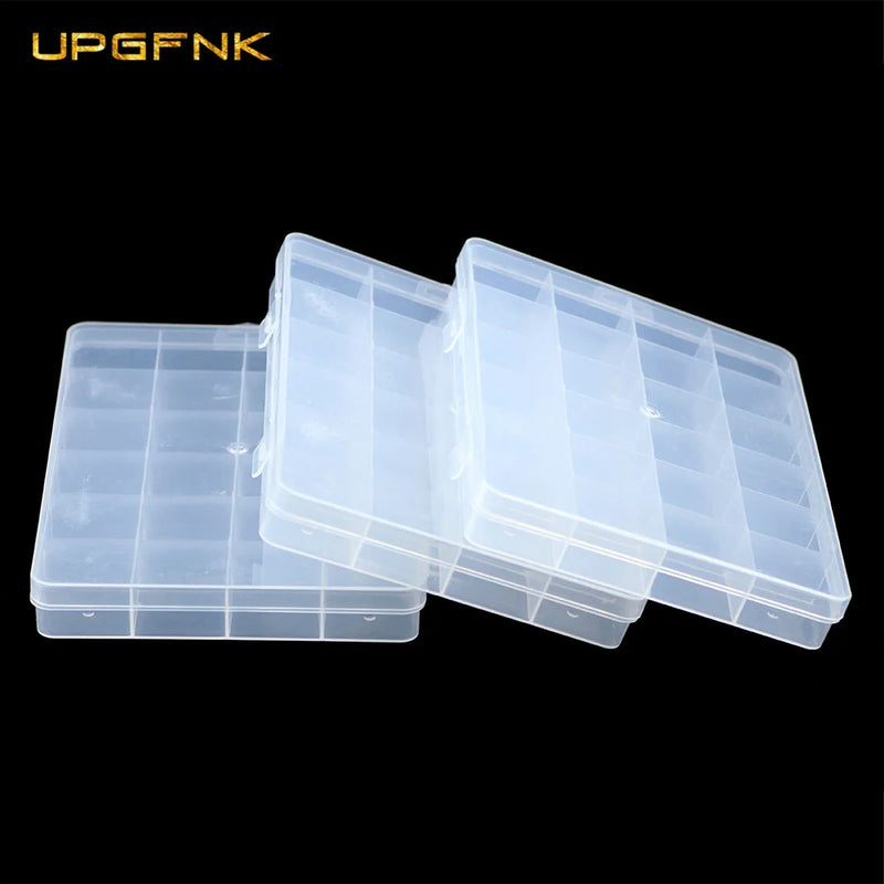 24 Compartment Plastic Storage Box Tool Case Craft Organizer Jewelry Container