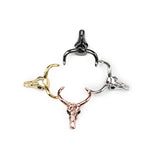 4pcs Cow's skull Pendant Copper Spacer beads Charms Metal Loose beads