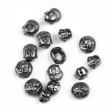 Hematite Stone Beads Lion Maitreya Buddha Head Charm Spacer Beads